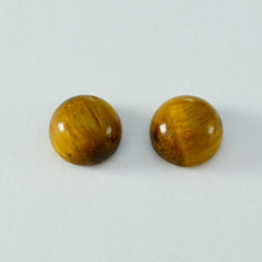 Tiger Eye 1PC Large 10x10 MM Round Cabochon Brown Sparkling semi Precious Gems