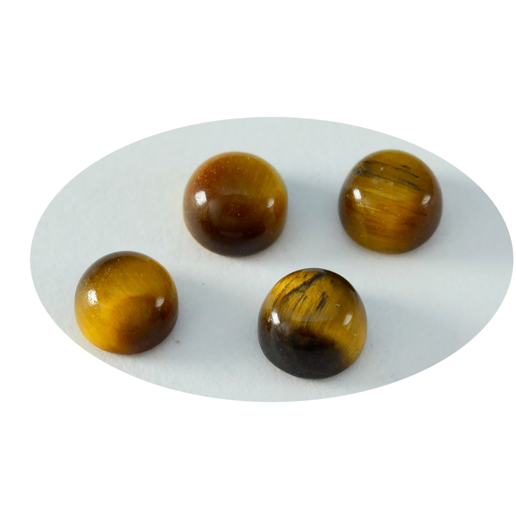 Tiger Eye 10PC Tiny 5x5 MM Round Cabochon Brown Genuine semi Precious Loose Gems