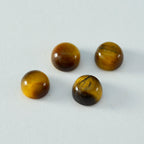 Tiger Eye 10PC Tiny 5x5 MM Round Cabochon Brown Genuine semi Precious Loose Gems