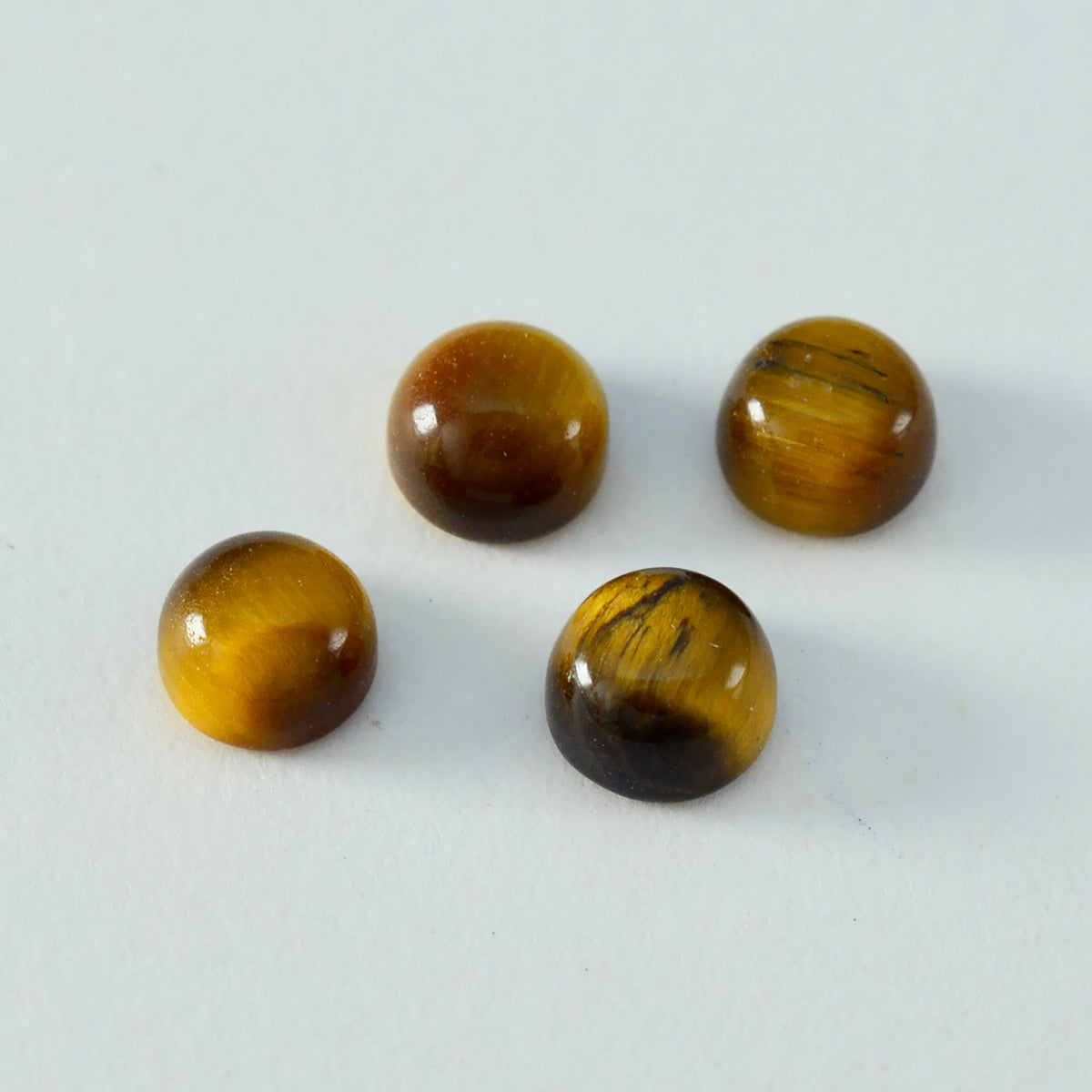 Tiger Eye 10PC Tiny 5x5 MM Round Cabochon Brown Genuine semi Precious Loose Gems