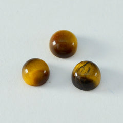Tiger Eye 1PC Tiny 6x6 MM Round Cabochon Brown Superior semi Precious Loose Gemstone
