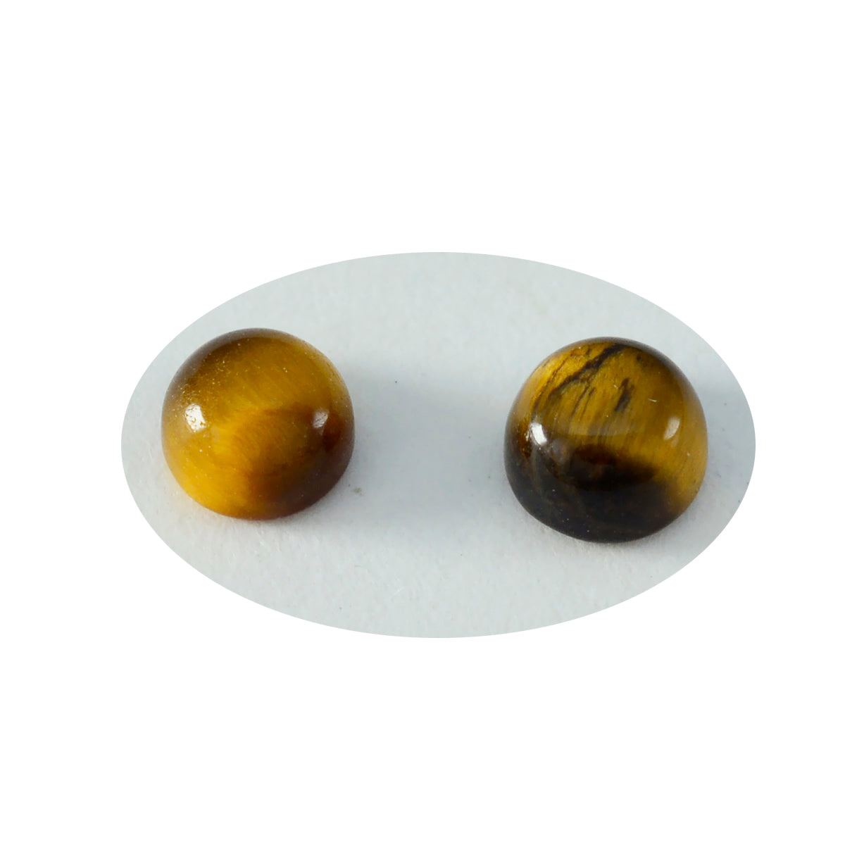 Tiger Eye 1PC Small 7x7 MM Round Cabochon Brown Pure semi Precious Loose Gemstones Immagine secondaria del prodotto