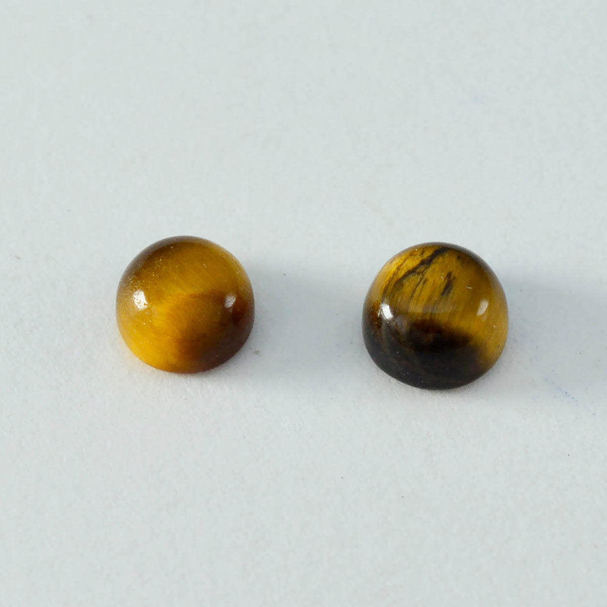 Tiger Eye 1PC Small 7x7 MM Round Cabochon Brown Pure semi Precious Loose Gemstones