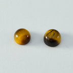 Tiger Eye 1PC Small 7x7 MM Round Cabochon Brown Pure semi Precious Loose Gemstones