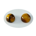 Tiger Eye 1PC Small 8x8 MM Round Cabochon Brown Fiery semi Precious Semi Precious Gemstone