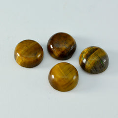 Tiger Eye 1PC Large 10x10 MM Round Cabochon Brown Sparkling semi Precious Gems