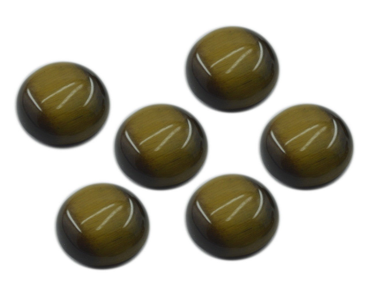 Tiger Eye 1PC Large 11x11 MM Round Cabochon Brown Polished semi Precious Loose Gems