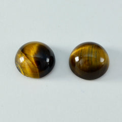 Tiger Eye 10PC Tiny 5x5 MM Round Cabochon Brown Genuine semi Precious Loose Gems