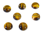 Tiger Eye 1PC Medium 9x9 MM Round Cabochon Brown Brilliant semi Precious Precious Gemstone