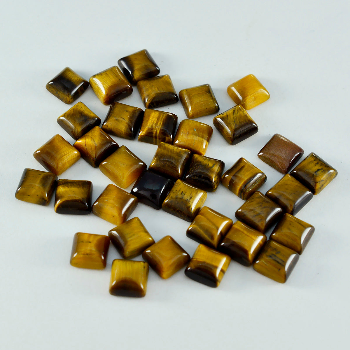 Tiger Eye 1PC Tiny 6x6 MM Square Cabochon Brown High Quality semi Precious Loose Gems