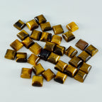 Tiger Eye 1PC Tiny 6x6 MM Square Cabochon Brown High Quality semi Precious Loose Gems
