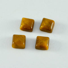 Tiger Eye 1PC Small 8x8 MM Square Cabochon Brown Genuine semi Precious Loose Gemstones