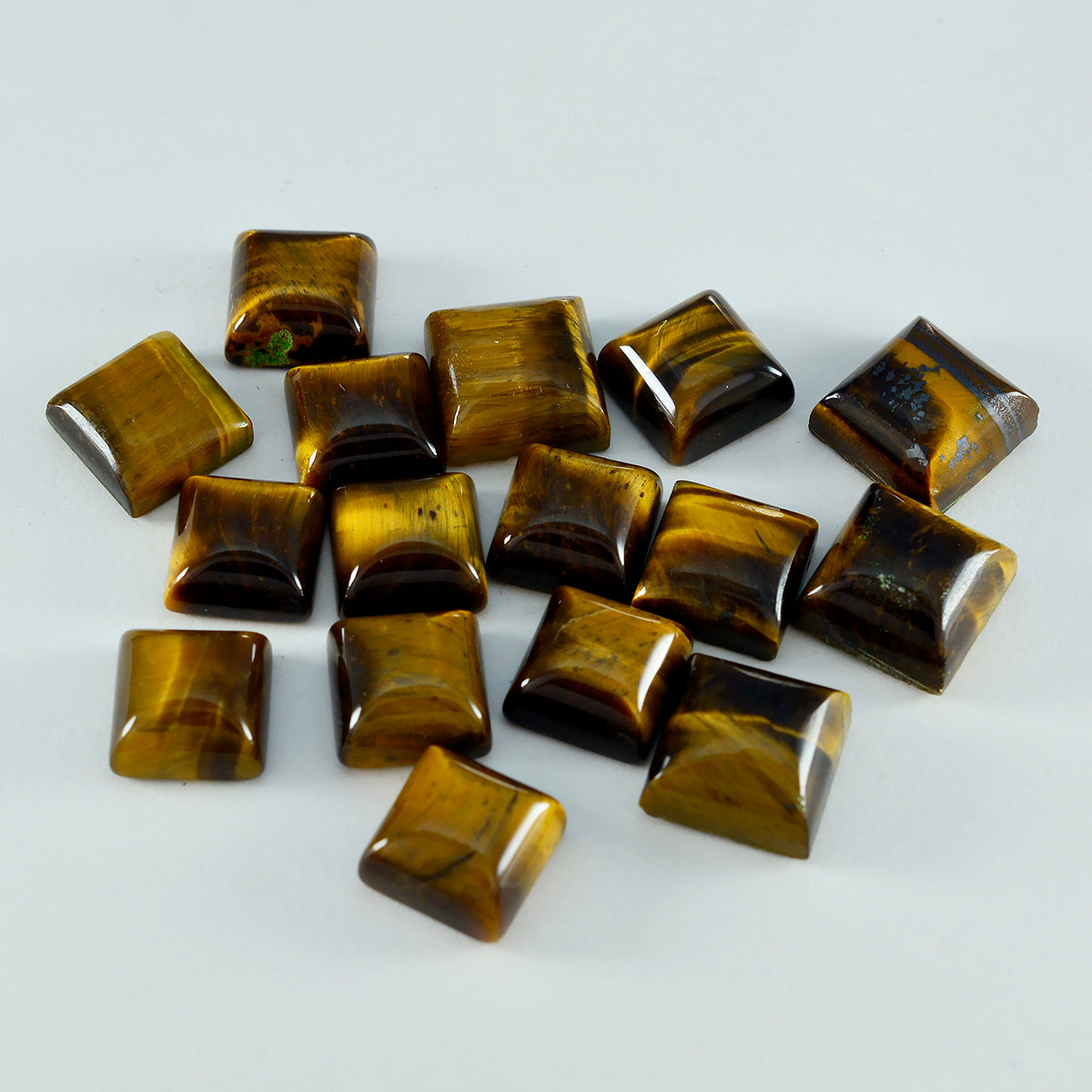 Tiger Eye 1PC Medium 9x9 MM Square Cabochon Brown Superior semi Precious Semi Precious Gemstone