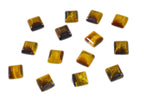 Tiger Eye 10PC Tiny 4x4 MM Square Cabochon Brown Shine semi Precious Precious Gemstone