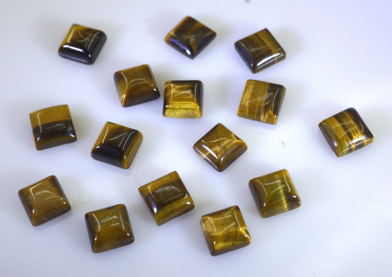 Tiger Eye 10PC Tiny 5x5 MM Square Cabochon Brown Fine semi Precious Gems