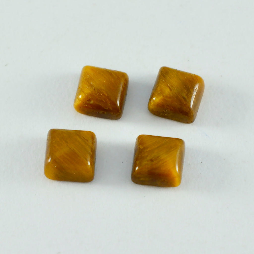 Tiger Eye 1PC Tiny 6x6 MM Square Cabochon Brown High Quality semi Precious Loose Gems