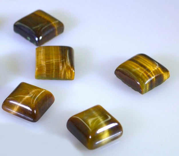 Tiger Eye 1PC Tiny 6x6 MM Square Cabochon Brown High Quality semi Precious Loose Gems