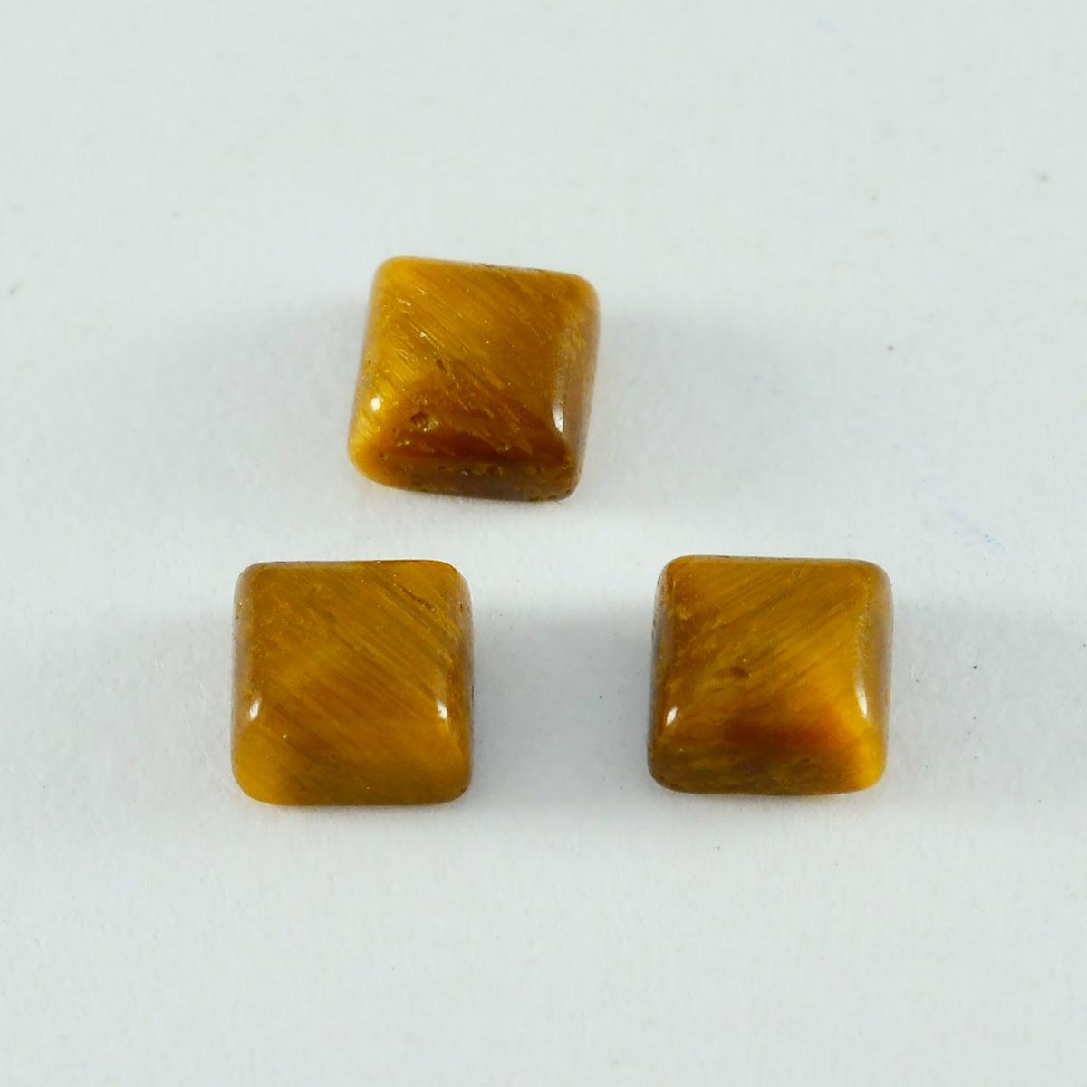 Tiger Eye 1PC Small 7x7 MM Square Cabochon Brown Natural semi Precious Loose Gemstone