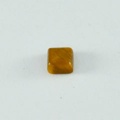 Tiger Eye 1PC Small 8x8 MM Square Cabochon Brown Genuine semi Precious Loose Gemstones
