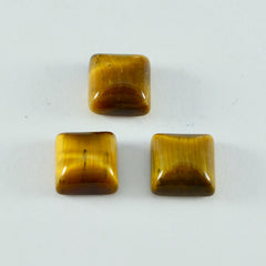 Tiger Eye 1PC Medium 9x9 MM Square Cabochon Brown Superior semi Precious Semi Precious Gemstone