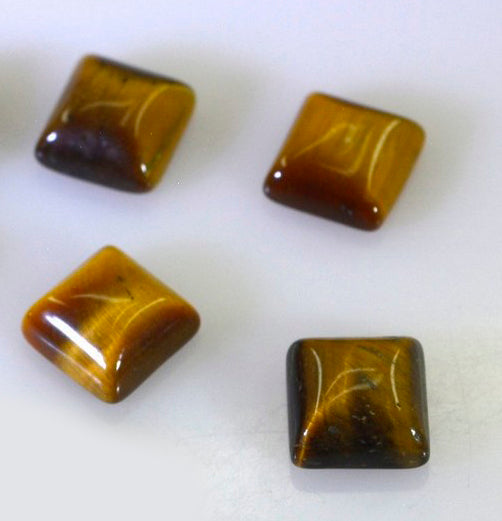 Tiger Eye 1PC Medium 9x9 MM Square Cabochon Brown Superior semi Precious Semi Precious Gemstone