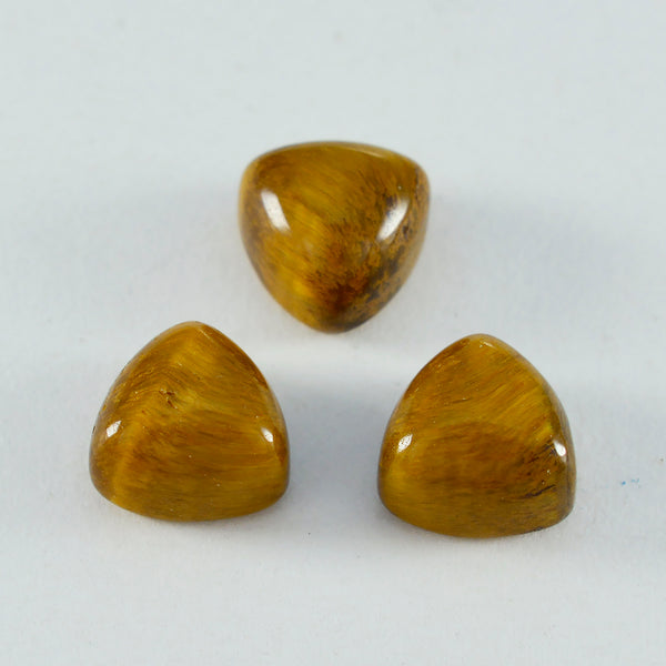 Tiger Eye 1PC Large 11x11 MM Triangle Cabochon Brown High Quality semi Precious Loose Gemstones
