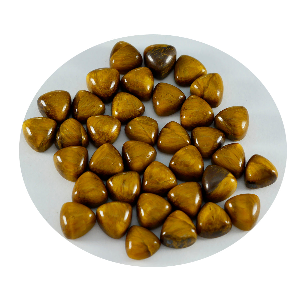 Tiger Eye 1PC Tiny 6x6 MM Triangle Cabochon Brown Splendid semi Precious Semi Precious Gemstone