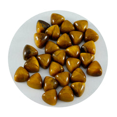 Tiger Eye 1PC Small 7x7 MM Triangle Cabochon Brown Luster semi Precious Precious Gemstone