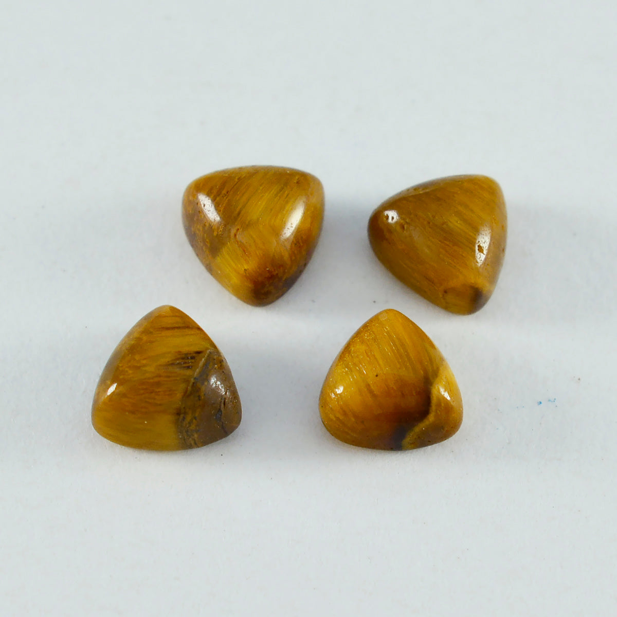 Tiger Eye 1PC Small 8x8 MM Triangle Cabochon Brown Lustrous semi Precious Gems