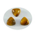 Tiger Eye 1PC Medium 9x9 MM Triangle Cabochon Brown Shine semi Precious Loose Gems