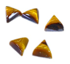 Tiger Eye 1PC Large 10x10 MM Triangle Cabochon Brown Fine semi Precious Loose Gemstone