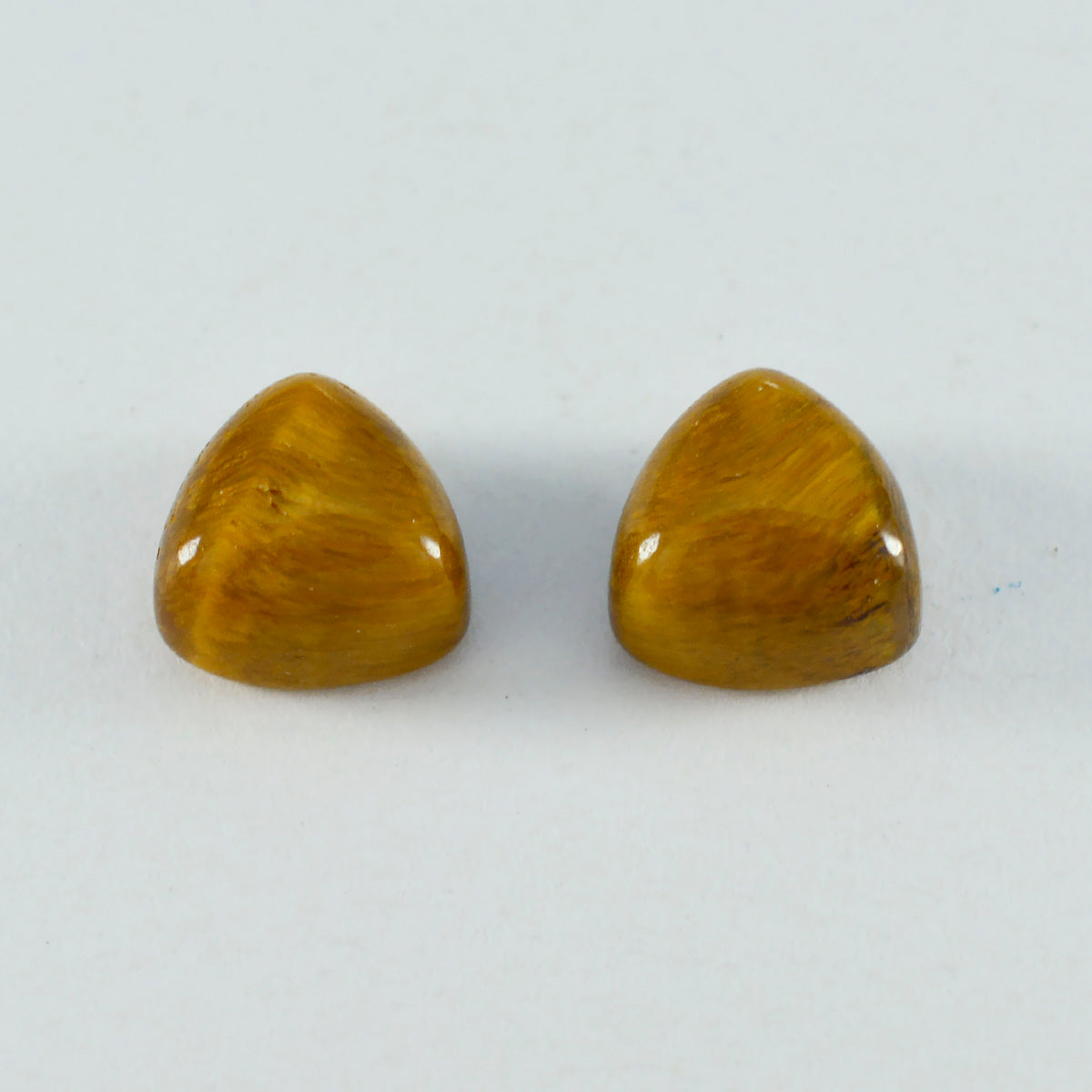 Tiger Eye 1PC Large 11x11 MM Triangle Cabochon Brown High Quality semi Precious Loose Gemstones