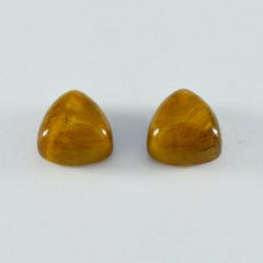 Tiger Eye 1PC Large 11x11 MM Triangle Cabochon Brown High Quality semi Precious Loose Gemstones