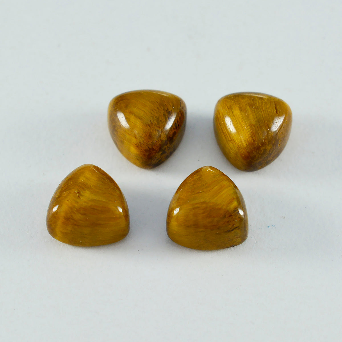 Tiger Eye 10PC Tiny 5x5 MM Triangle Cabochon Brown Polished semi Precious Loose Gemstones Image principale du produit