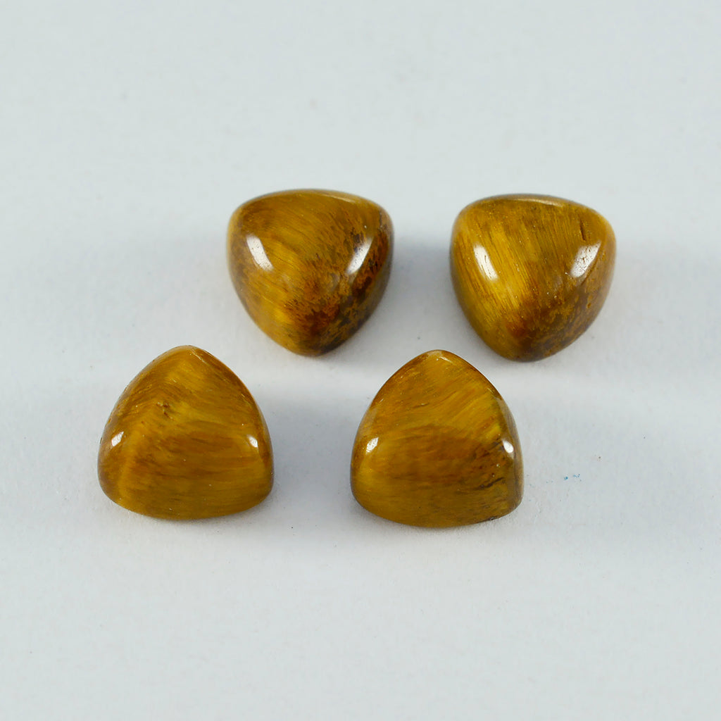 Tiger Eye 10PC Tiny 5x5 MM Triangle Cabochon Brown Polished semi Precious Loose Gemstones