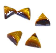 Tiger Eye 1PC Tiny 6x6 MM Triangle Cabochon Brown Splendid semi Precious Semi Precious Gemstone