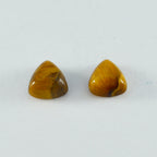 Tiger Eye 1PC Medium 9x9 MM Triangle Cabochon Brown Shine semi Precious Loose Gems