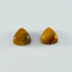 Tiger Eye 1PC Medium 9x9 MM Triangle Cabochon Brown Shine semi Precious Loose Gems