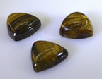 Tiger Eye 1PC Medium 9x9 MM Triangle Cabochon Brown Shine semi Precious Loose Gems