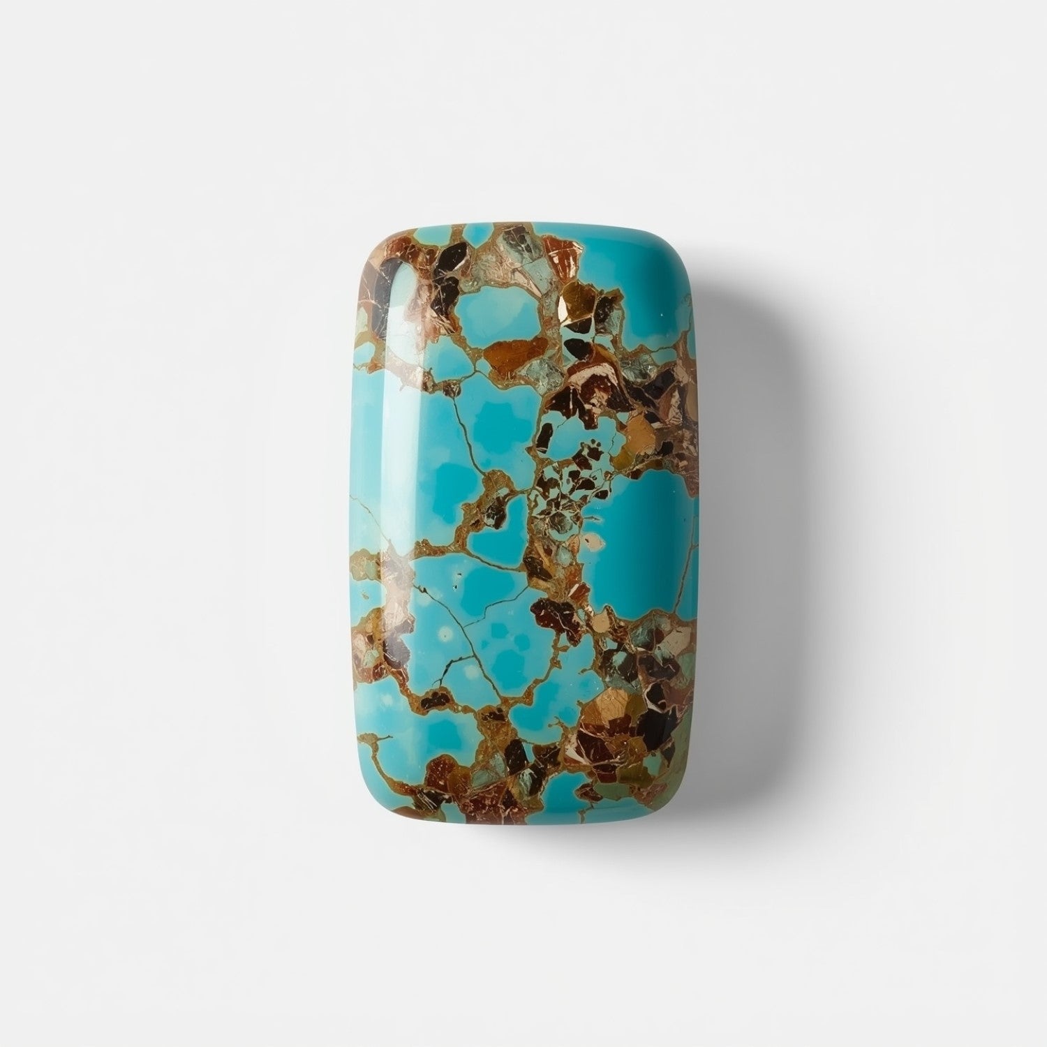 Turquoise 1PC Small 5x10 MM Baguette Cabochon Blue Brilliant semi Precious Loose Gemstones Sekundär produktbild