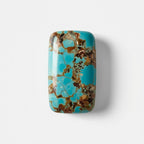 Turquoise 1PC Small 5x10 MM Baguette Cabochon Blue Brilliant semi Precious Loose Gemstones