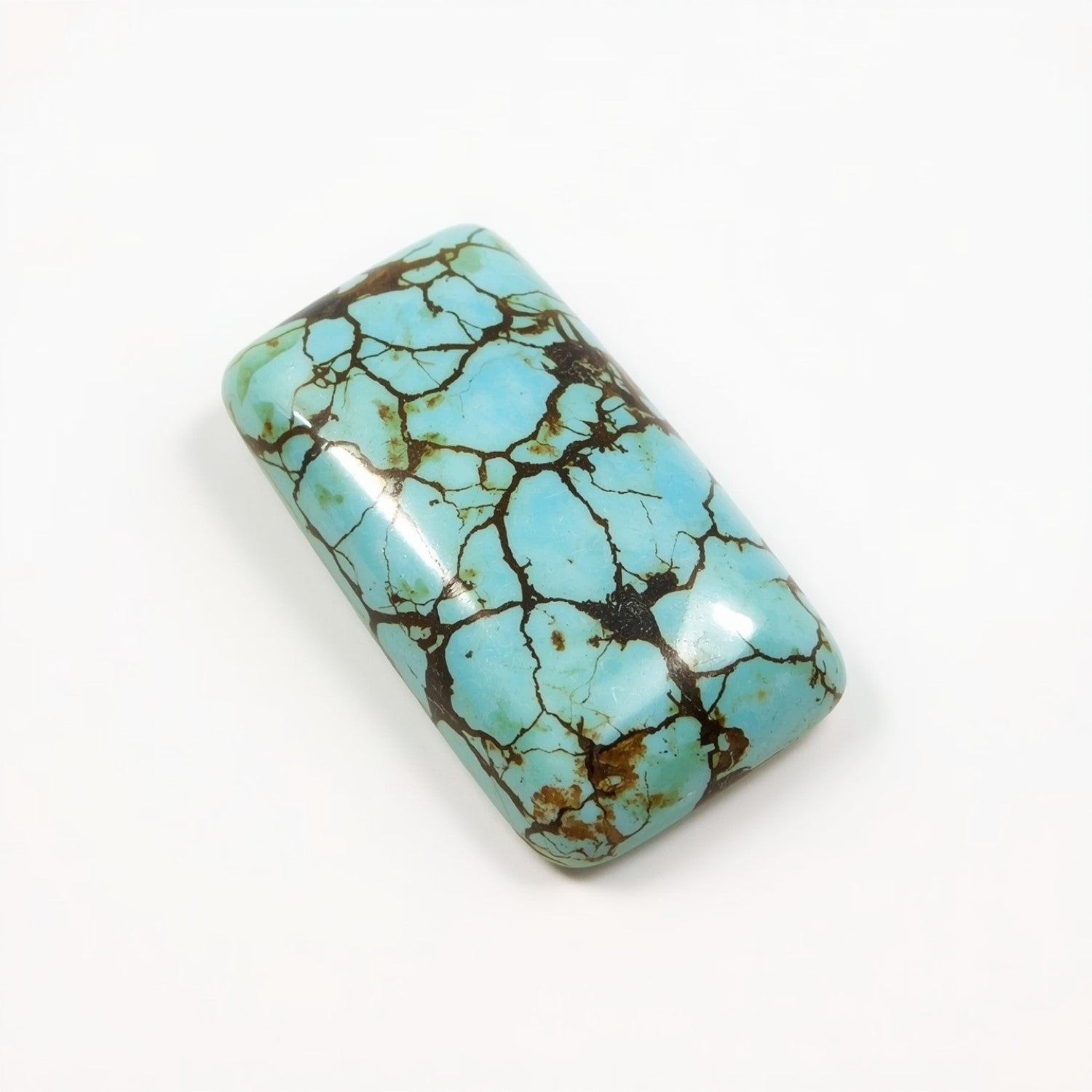 Turquoise 1PC Small 6x12 MM Baguette Cabochon Blue Sparkling semi Precious Semi Precious Gemstone Huvudsaklig produktbild