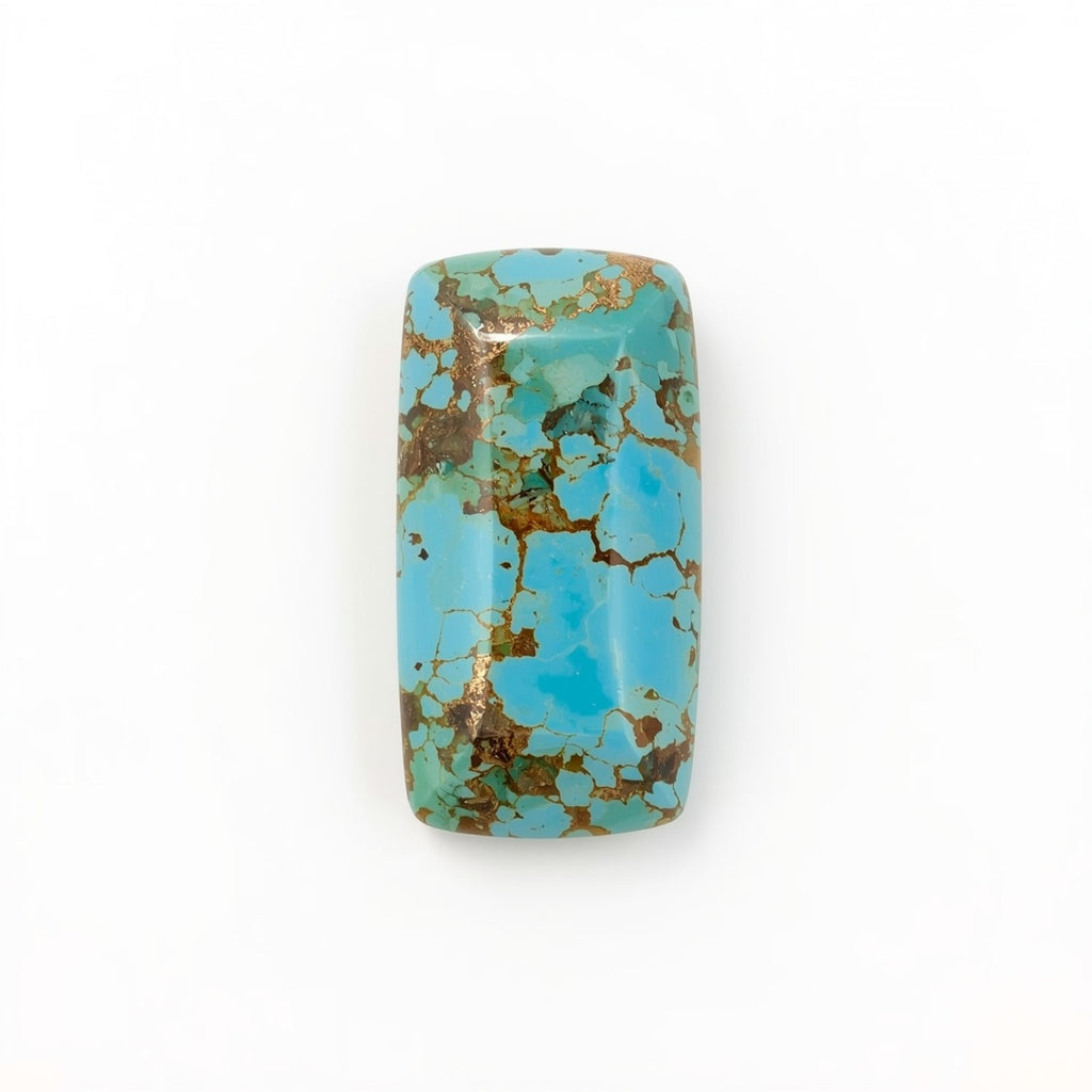 Turquoise 1PC Medium 7x14 MM Baguette Cabochon Blue Polished semi Precious Precious Gemstone