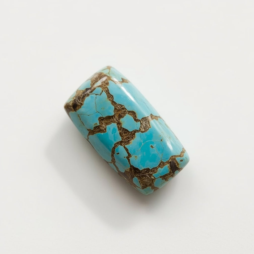 Turquoise 1PC Medium 7x14 MM Baguette Cabochon Blue Polished semi Precious Precious Gemstone