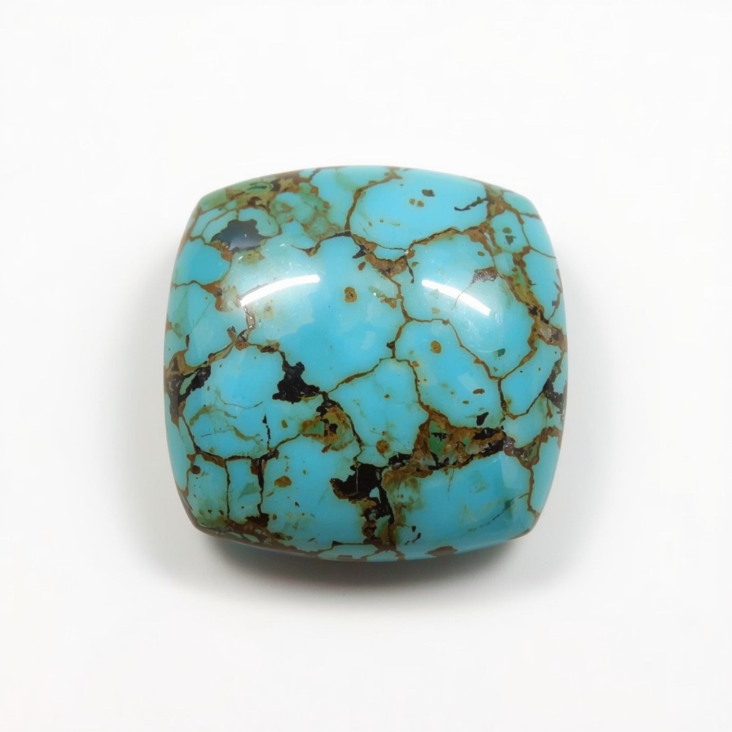 Turquoise 1PC Tiny 6x6 MM Cushion Cabochon Blue Pure semi Precious Precious Gemstone Secundaire afbeelding