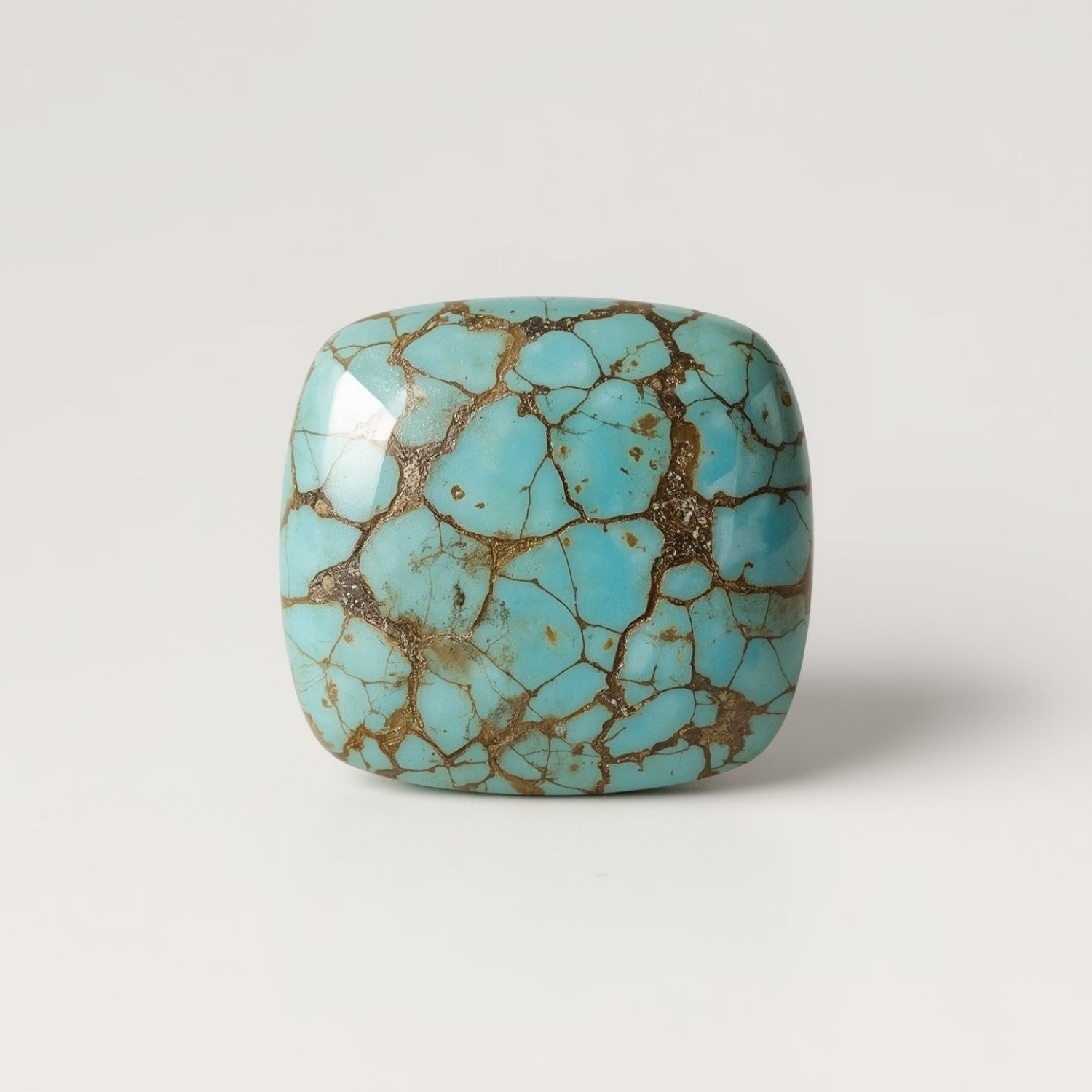 Turquoise 1PC Medium 9x9 MM Cushion Cabochon Blue Sparkling semi Precious Loose Gemstone Secundaire afbeelding