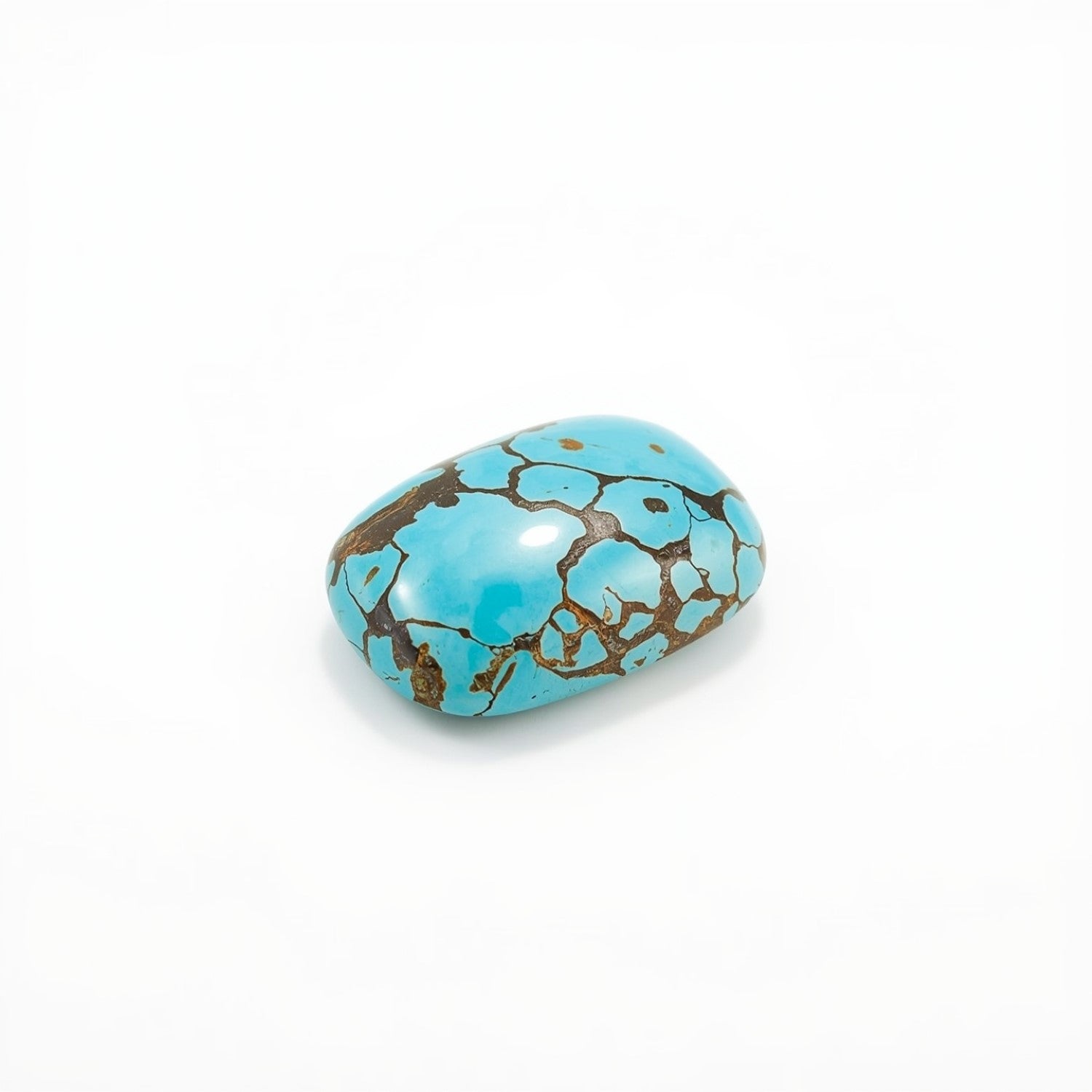 Turquoise 1PC Small 6x9 MM Emerald Cabochon Blue Pure semi Precious Precious Gemstone Secundaire afbeelding