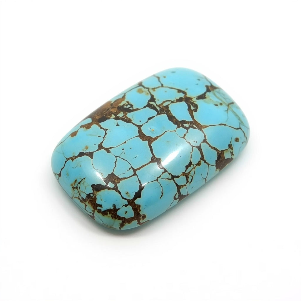 Turquoise 1PC Small 7x9 MM Emerald Cabochon Blue Fiery semi Precious Gems