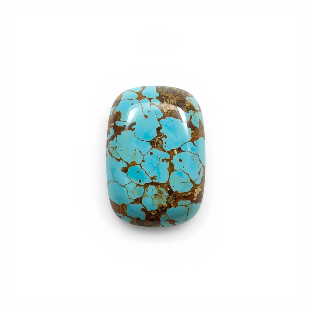 Turquoise 1PC Medium 8x10 MM Emerald Cabochon Blue Sparkling semi Precious Loose Gemstone