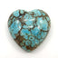 Turquoise 1PC Large 11x11 MM Heart Cabochon Blue Pure semi Precious Precious Gemstone